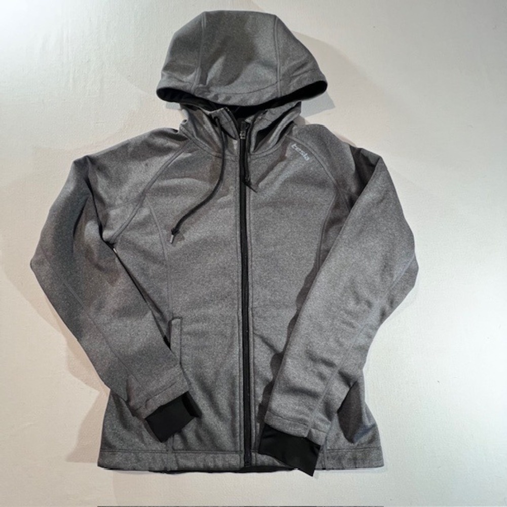 TESLA Women's Training Performance Full-Zip Hoodie Jacket Gray Size Medium MKJ03